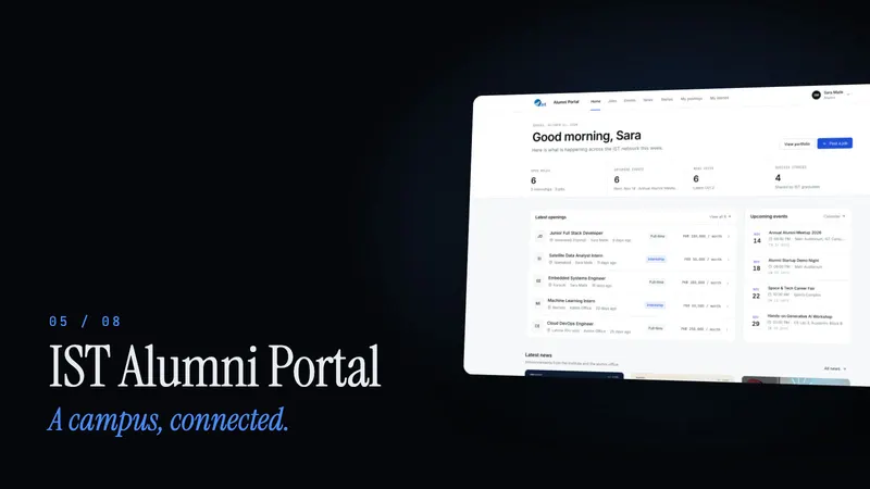 IST Alumni Portal: Jobs, events and stories for a university’s graduates.