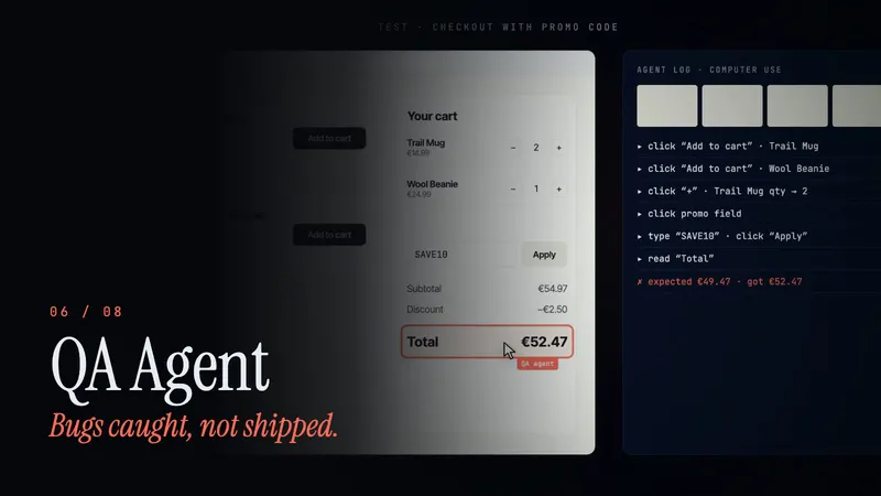 QA Automation Agent: An AI tester that sees the screen and clicks like a user.